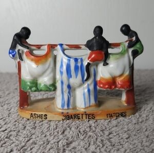 Vintage Porcelain Ashes,Cigarettes and Matches Holder Made in Japan